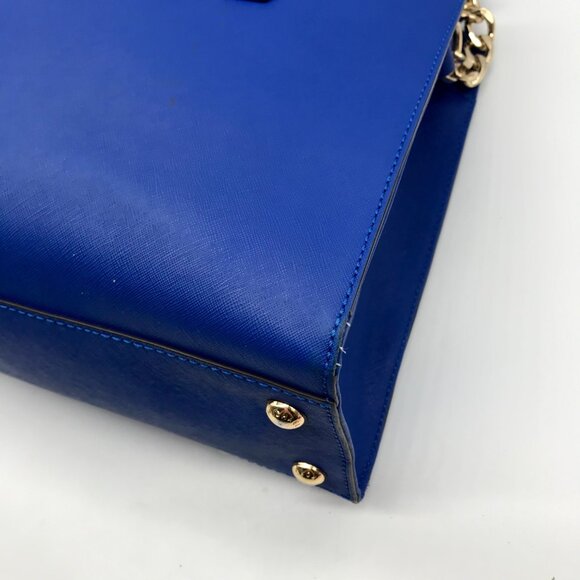 Michael Kors Dark Blue Saffiano Leather Hamilton Tote Bag - Picture 8 of 10